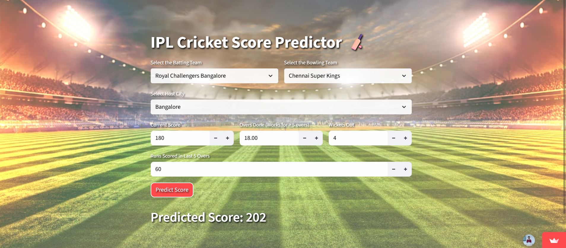 Cricket Score Prediction